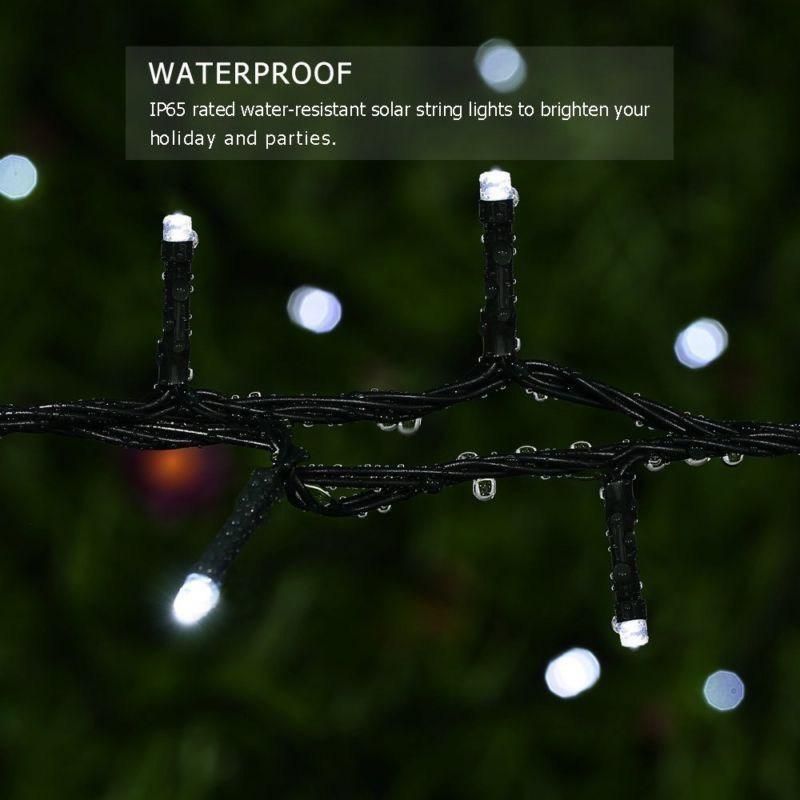 8 Modes 100/200 LEDs Solar String Light Outdoor Waterproof for Garden DEC Christmas Garland Solar Powered Lamp Fairy Strip Light