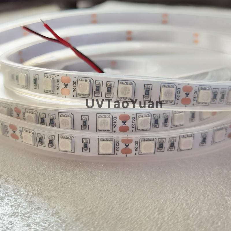 DC12V 60LEDs 5050 SMD Waterproof UV 395nm Purple LED Strip