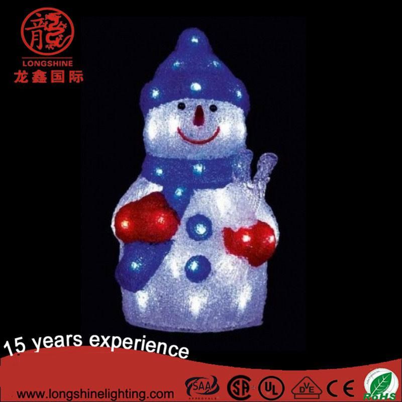 Wholesale Waterproof LED Lighted 3D Christmas Snowman Light for Outdoor
