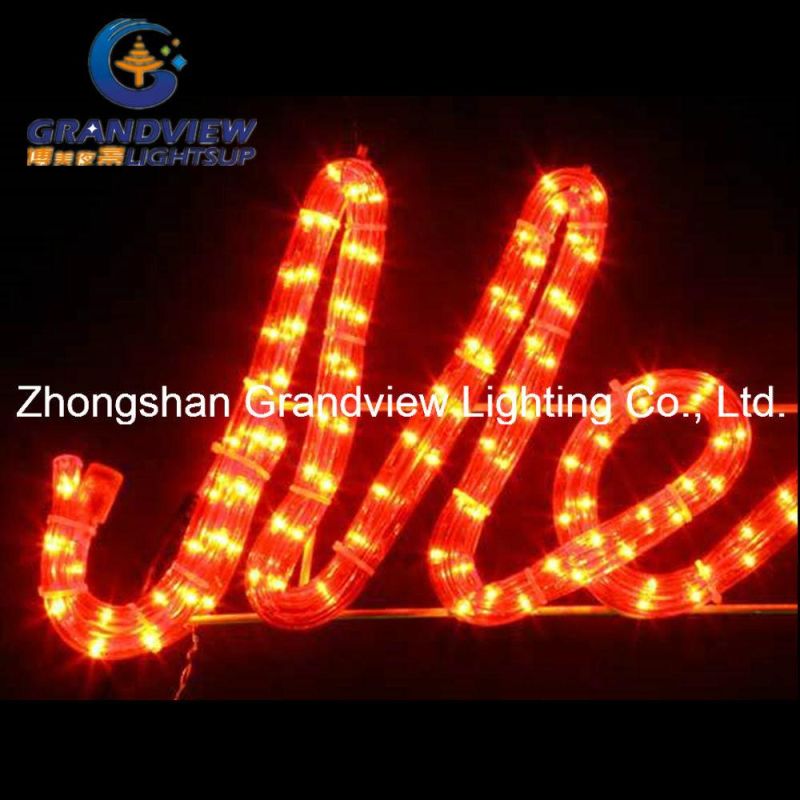 Animated 104cm ′merry Christmas′ Red Green Sign Motif Rope Lights