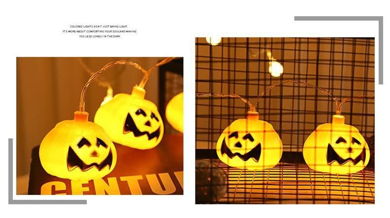 Battery Powered Halloween Decoration Pumpkin LED String Light