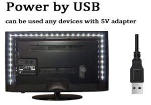 DC5V IP65 LED 2835 1m 30 60 120LEDs Ww/Cw Strip Tape Back Light USB for TV Computer Ce ETL UL