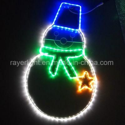 LED Rope Sign Lights Snowman Christmas Decorations for Garden