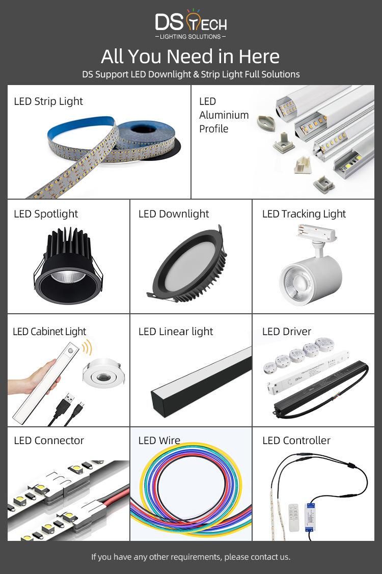 DC12V 24V LED COB Strip Light Fcob Strip Light 12W 9W DOT Free in Aluminium Profile Flexible Strip