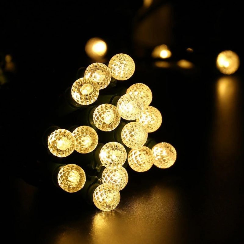 Warm White G10 16.3FT G10 Faceted 50 LED Christmas Lights