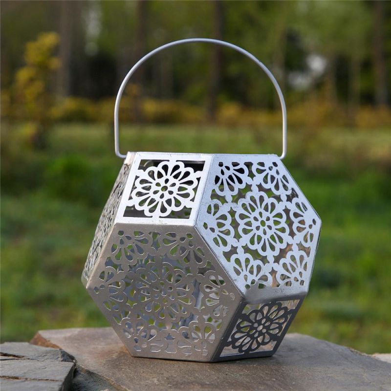 Solar LED Lamp Crack Hanging Ball Glass Jar Light Outdoor Garden Decoration Copper Wire Light Christmas Light