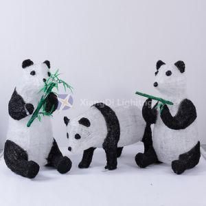 Panda&prime;s Family 3D Motif Light Waterproof for Lighting Display and Holiday Decoration