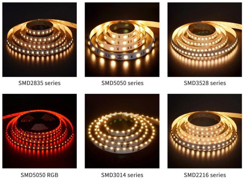 LED Light Strips SMD2835 128LED DC24V Cool White Non-Water Proof for Indoor