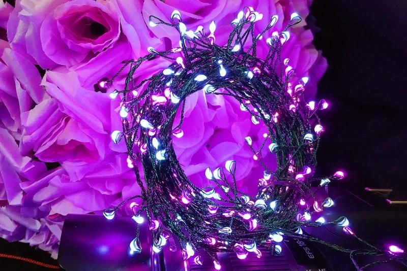 Copper Wire LED Golden Star Metal Light Outdoor Vine Fairy Lights