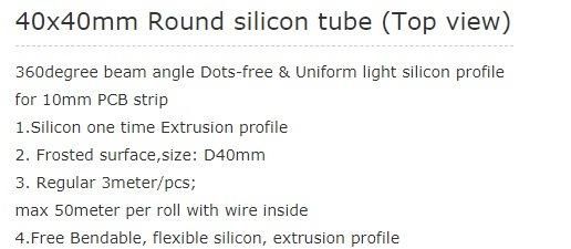 Diyneon-Round 40*40 mm Round Silicion Tube (Top view)