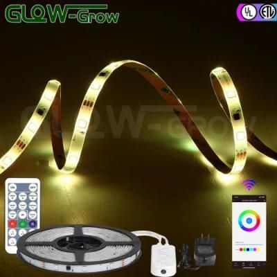 5050 UL Listed APP Control Timer Schedule LED Music Strip Light for Bedroom