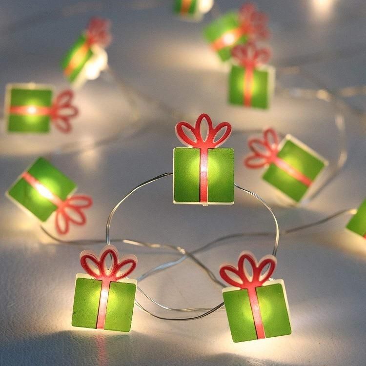 Battery Operated Christmas Gift Box Micro Mini LED Copper Wire Fairy String Lights for Christmas Home Decoration