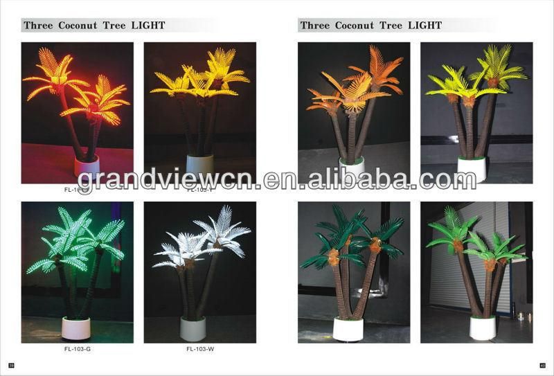 Yellow Colour for LED Palm Tree Light