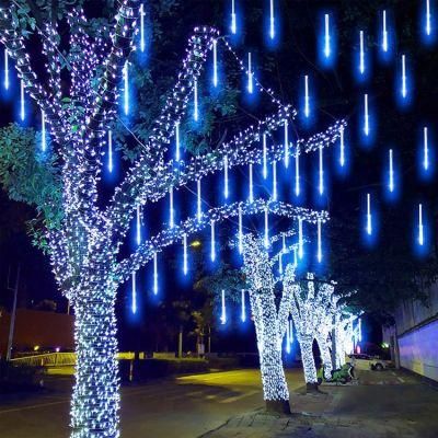 Amazon Hot Sale Outdoor Holiday Snowfall LED Meteor Rain Tube Lights for Street Decoration