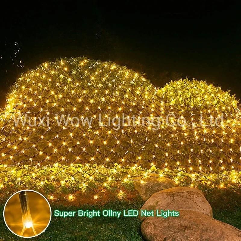 Christmas Fairy Net Light Outdoor - 240LED 3.6mx1.2m Garden Decorations Outdoor String Lights Mains Powered with Remote 8 Modes Waterproof Xmas Outside