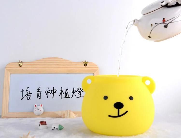 New Arrival 3D Night Light Colors Changeable Bear Shape Baby Choice Mini Size LED Kid′ S Toys Silicone Bedside Lamp for Children Baby