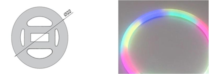 360 Degree Beam Angle Silicone IP65 Neon Flex Tube for RGB Color Chasing