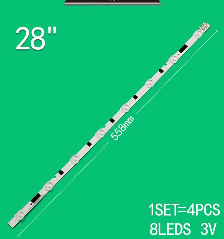 4PCS X 28 Inch LED Backlight Strip D2ge-280sc0-R3 2013svs28h for Samsung 28" TV Ue28f4000 Hf280agh-C1 Cy-Hf390bgmv1V Bn96-25298A