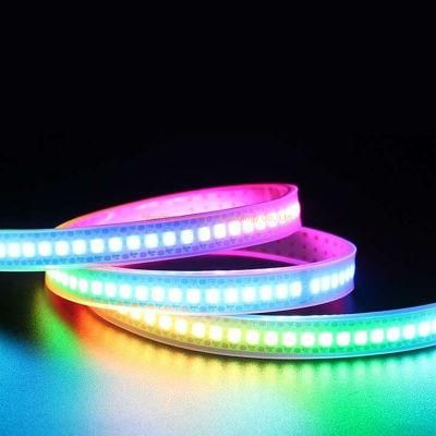 High Brightness Dream Color 5050 RGB 2812 Luces LED 30 60 144 LEDs/M Addressable Built in IC Ws2812 DC 5V Ws2812b LED Strip Light