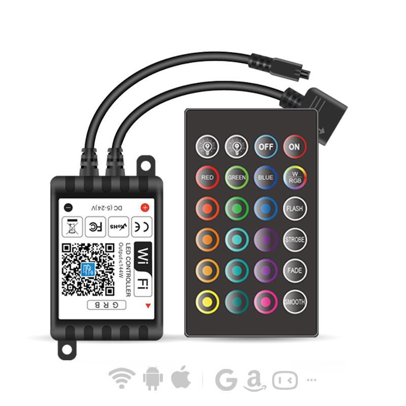 Wholesale 12V 5m 10m 15m 20m Waterproof WiFi 5050 RGB TV Backlight Flexible SMD LED Strip Lights with Alexa Google for Party Christmas Tree Decoration Price