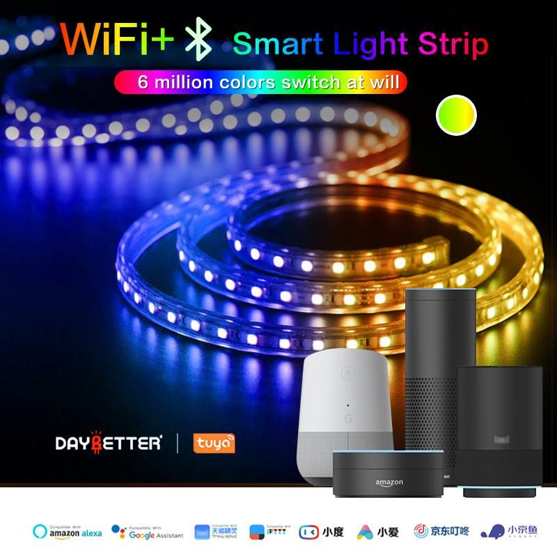 5050 RGB LED Strip Lights Bluetooth Smart Timing LED Rope Light Strips