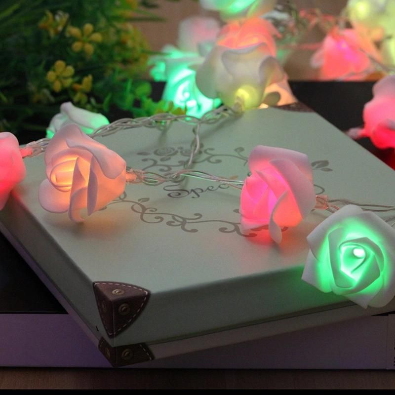 LED Roses String Lights for Valentine′ S Day Layout