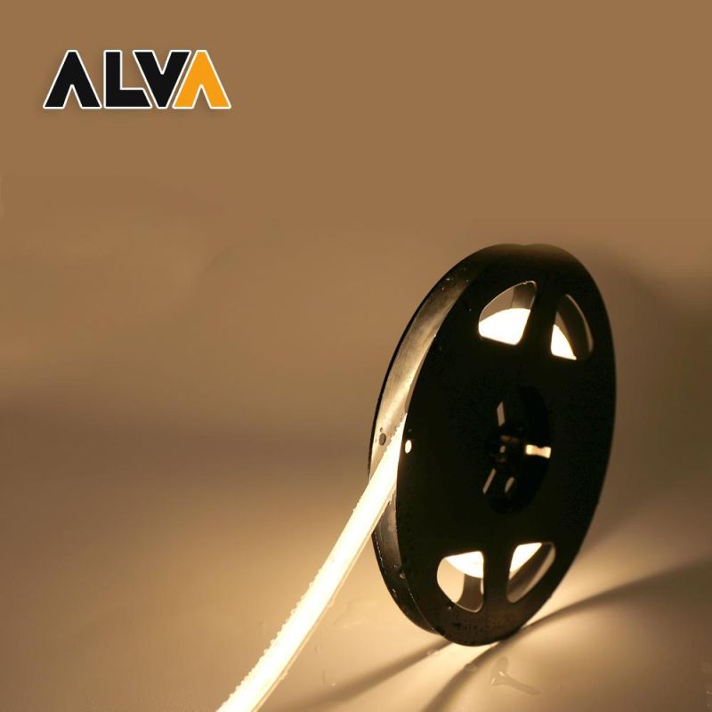 Waterproof IP67 COB Flexible Rope Light 12V 24V LED Strip with TUV CE, IEC