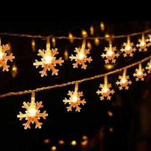 Solar Snowflake LED String Lights RGB DMX Fairy Christmas Lights LED String