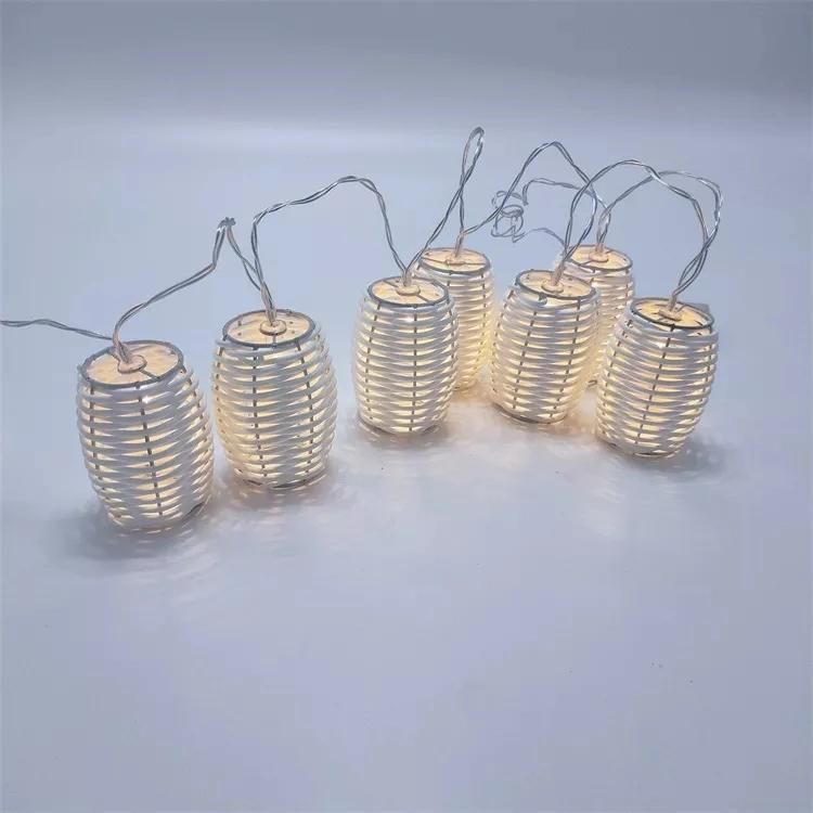 Bamboo Sticks Hanging Lantern Mini Decoration LED String Light