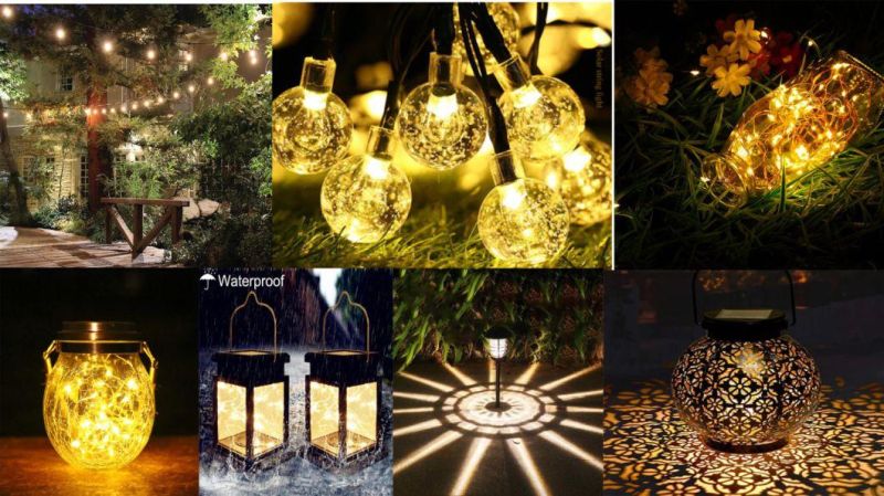 LED Solar Fairy Outdoor Lighting String Christmas Solar Lights for Landscape Garden