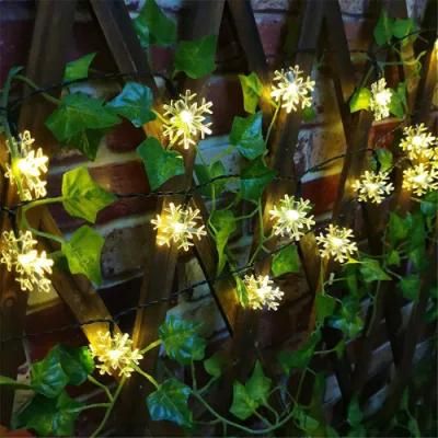Solar Christmas Lights, 100LED Waterproof Warm LED Solar Christmas Snowflake String Lights for Christmas Tree, Party, Wedding, Fence