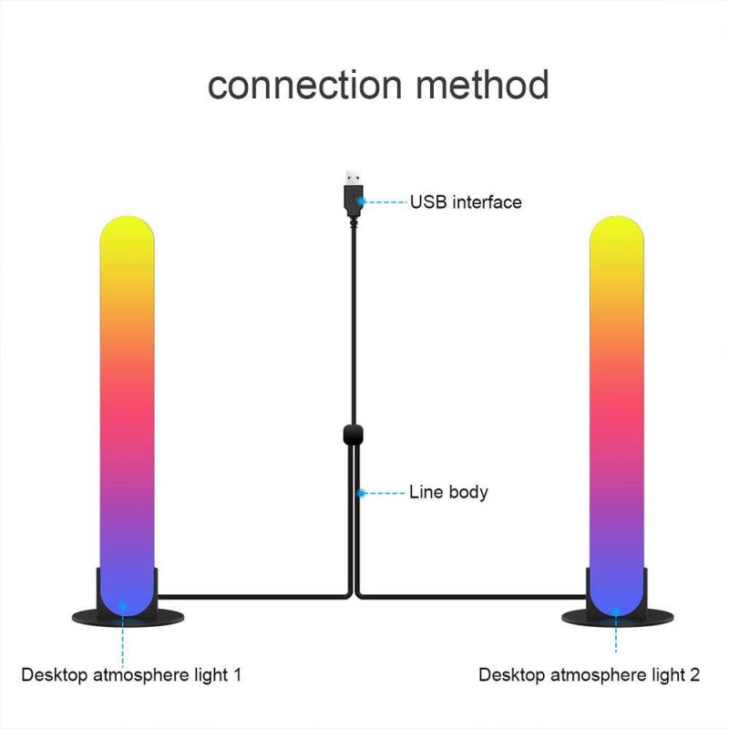 Smart LED Light Bars Rgbic Smart Ambiance Flow Lights Bar for Gaming