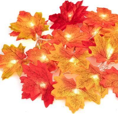 Maple Leaves Lighted Garland Home Decorations String Light Thanksgiving String Lights for Holiday Party Indoor Outdoor Halloween