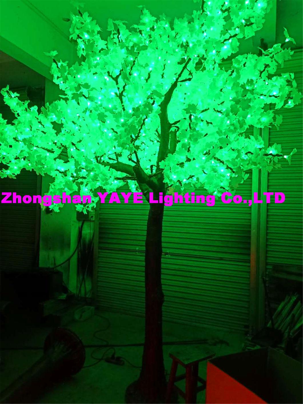 Yaye 18 Best Sell Outdoor /Indoor Waterproof IP65 RGB Canada LED Maple Tree with Available Color: Red/Green/Blue/White/Yellow/Pink/Purple/RGB / Warm White