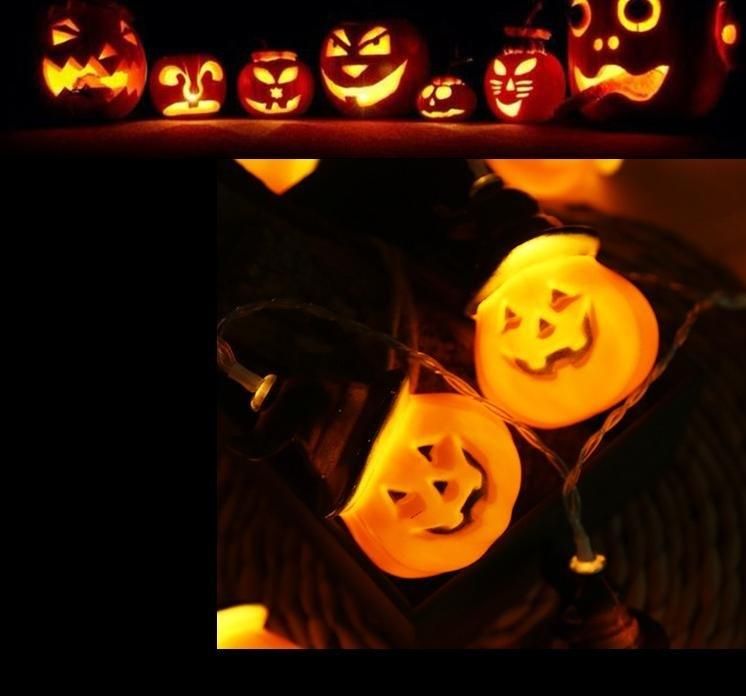 3m 20 LED Battery or USB Pumpkin Halloween String Lights