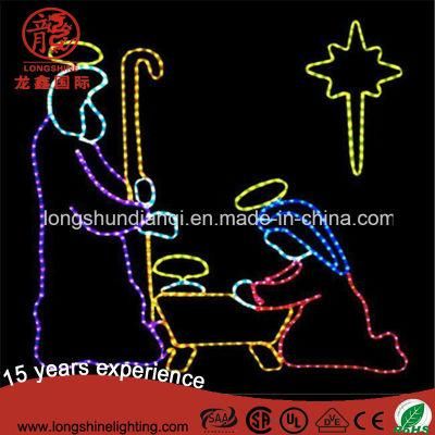 LED Ce RoHS 1.2m Jesus Is The Reason Motif Rope Light for Chrsitmas Decoration.