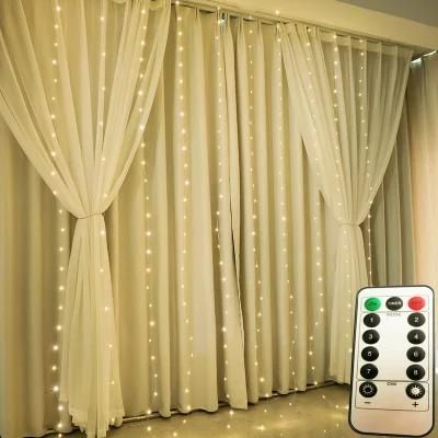 USB Powered Warm White Color Indoor Decoration Copper Wire LED Curtain Light