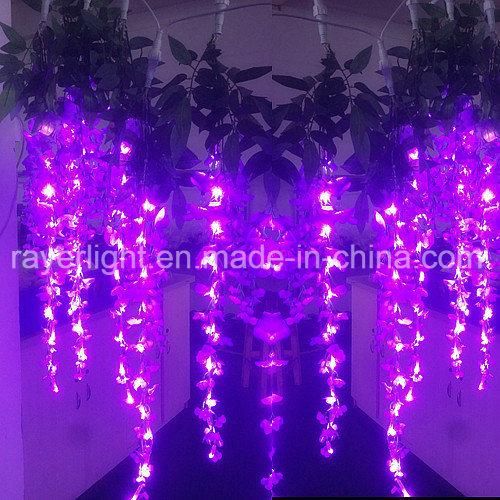LED Artificial Wisteria Curtain Light Icicle String Ceremony Wedding Decoration