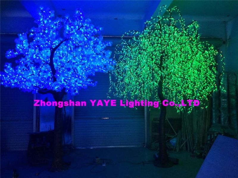 Yaye 18 Hot Sell 4608LEDs 2.5m Diameter 3m Height LED Lighted RGB Willow Tree with CE/RoHS