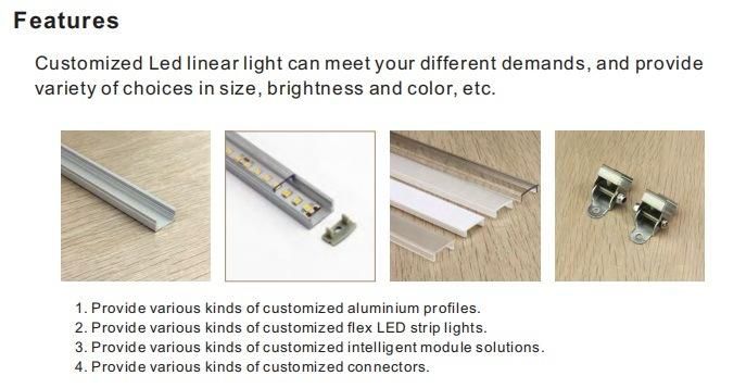 Professional 15.8W Aluminum 1708 Linear LED Light Diffuser