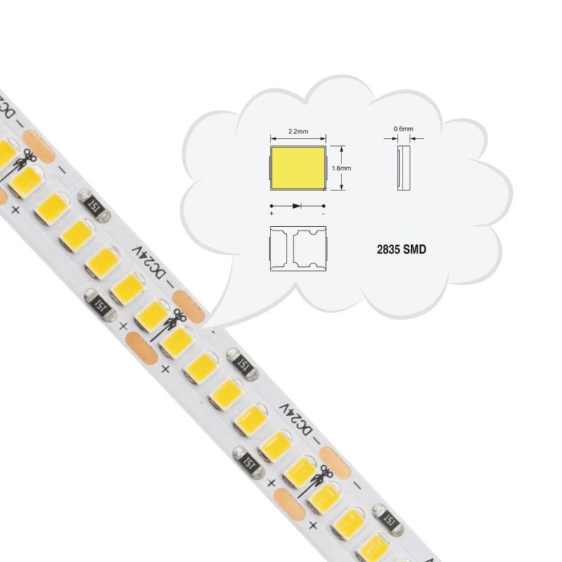 5years Warranty LED Strip Light SMD2835 240LEDs/M CRI90