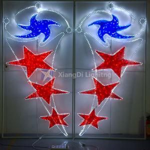 Flying Stars 2D Motif Light for Street Decoration