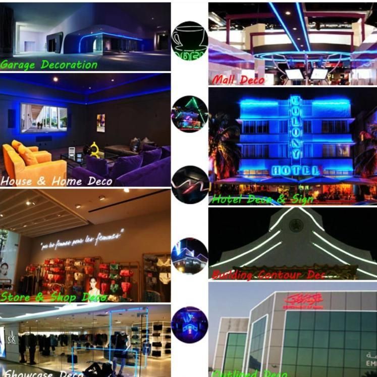 8*10 mm Flexible Silicone LED Neon Tube and LED Strip for Decoration