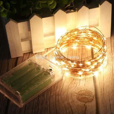 Wedding Party Christmas Bedroom Decoration Chain Xmas Lights Copper Strip Light Wire String LED Fairy Light
