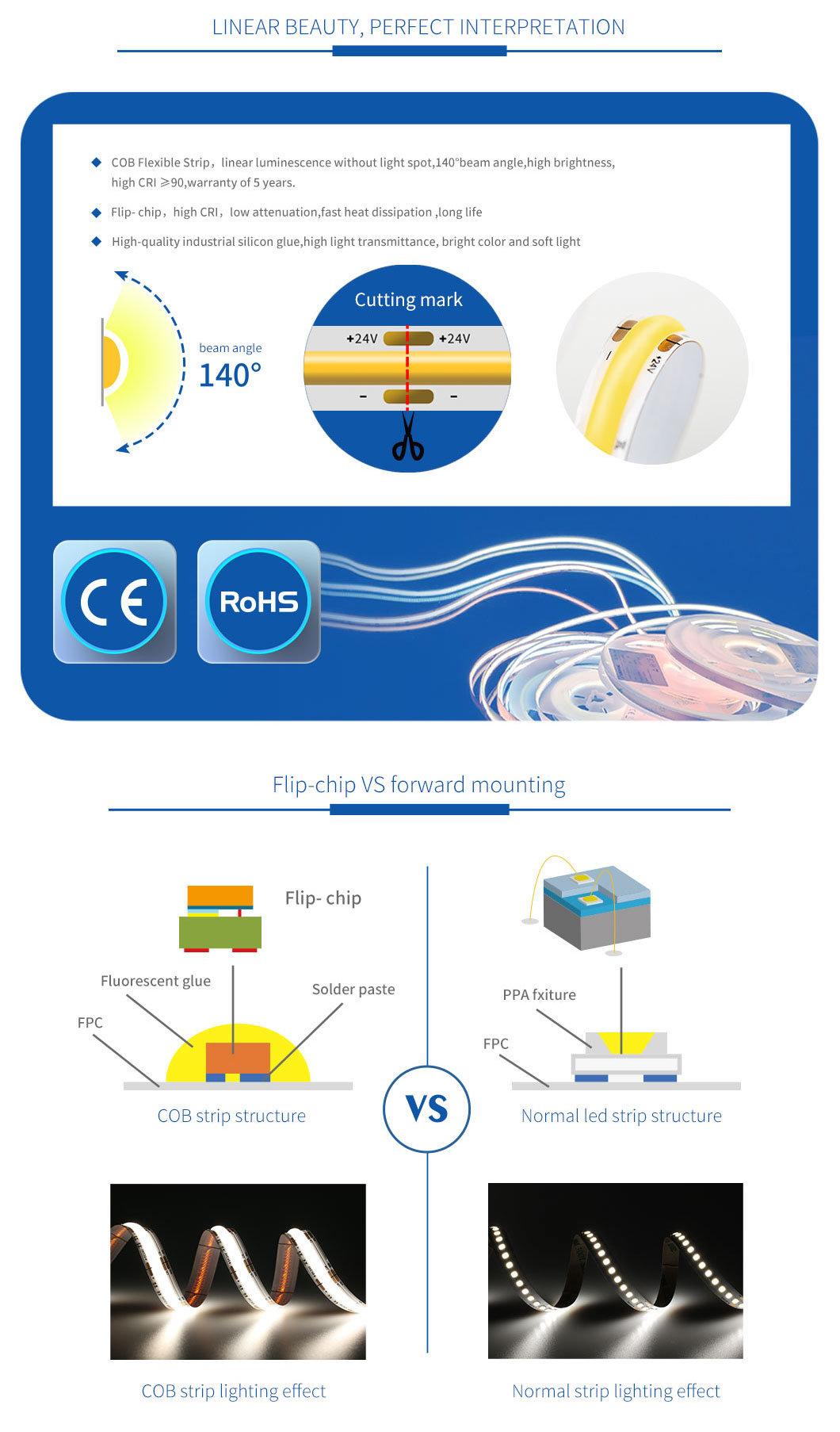 Easy Connection Seamless Connection User-Friendly Smart COB LED Strips