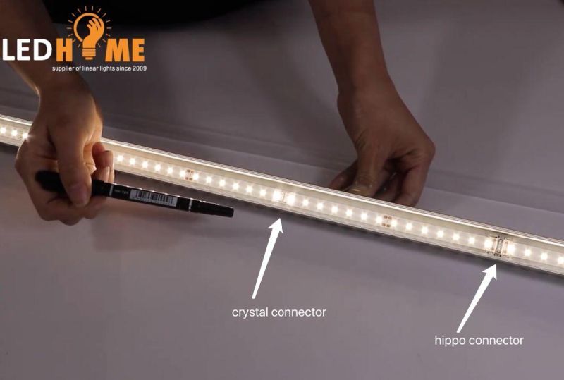 Aluminum Priofile Invisible Crystal Fast Connector for COB LED Strip