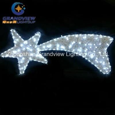 LED White Comet Christmas Motif Rope Lights with PVC Grass