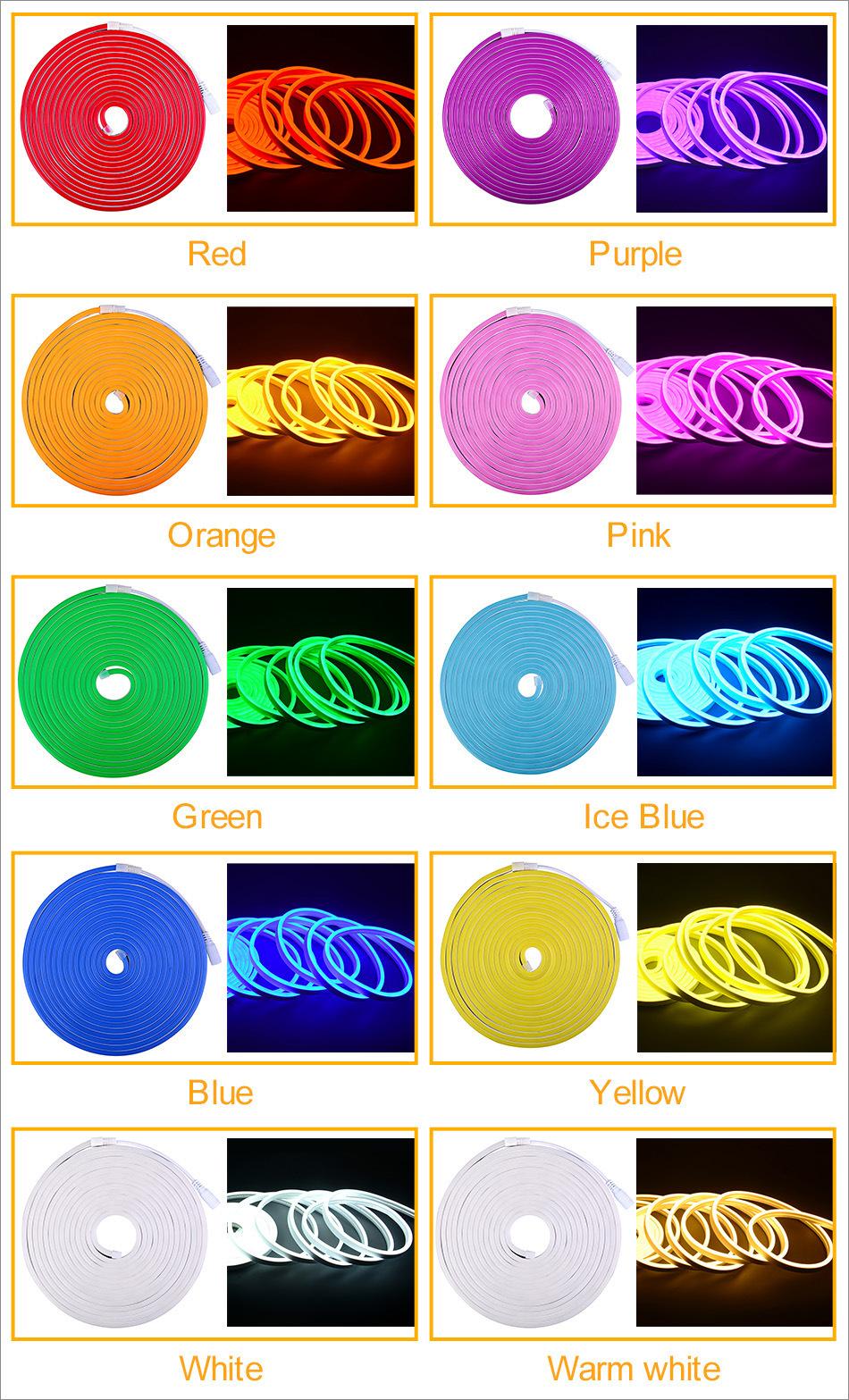 Customized LED Neon Light 12V Waterproof LED Flexible Strip DIY Holiday Decoration Lighting