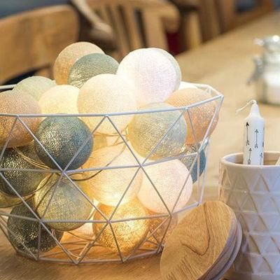 LED Rattan Ball Cotton Thread Ball String Lamp Party Decoration LED Stirng Ball Light for Indoor Outdoor Christmas Decor
