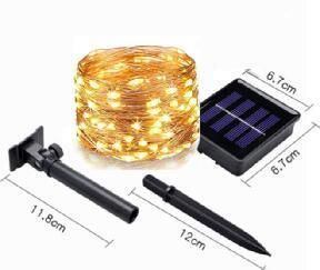 20/100/200 LED Indoor/Outdoor 8 Modes Copper Wire Solar Fairy Lights String Lights for Garden Party Wedding